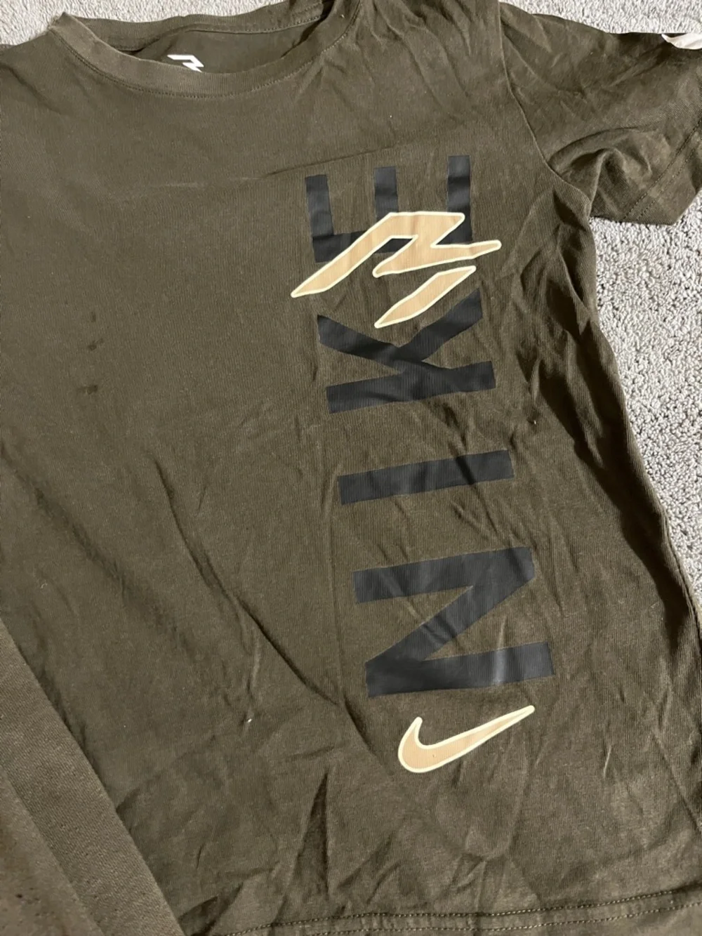 Nike Olive Green Logo Sweatshirt & Joggers Set - Brown/Green - Picture 2 of 4
